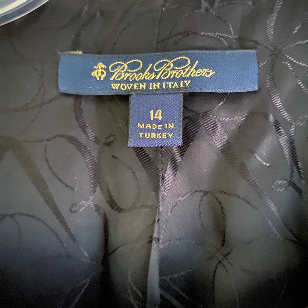Brooks Brothers Black Italian Wool Women’s Pantsuit Size 14. - Picture 5 of 9